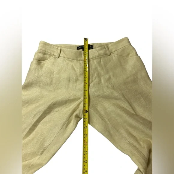 RALPH LAUREN BLACK LABEL 100% Linen Herringbone Trousers - Made in USA - Sz 8 - Picture 8 of 16
